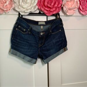 Banana Republic Blue Jean Shorts 26/2  Cuffed Hem Low Rise Festival